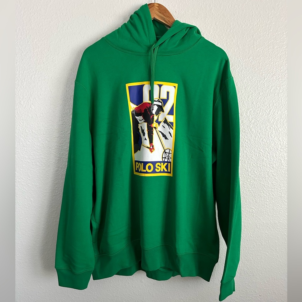 Polo Ralph Lauren Polo Ski Sportsman 92 Stadium Fleece Hoodie PWing Men Size XL